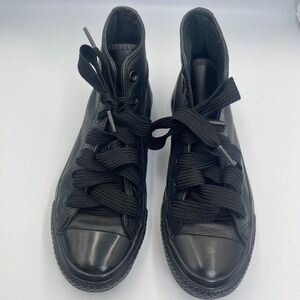 Converse Chuck Taylor All Star Sneakers Unisex M6/W8 Black Leather Skate Shoes